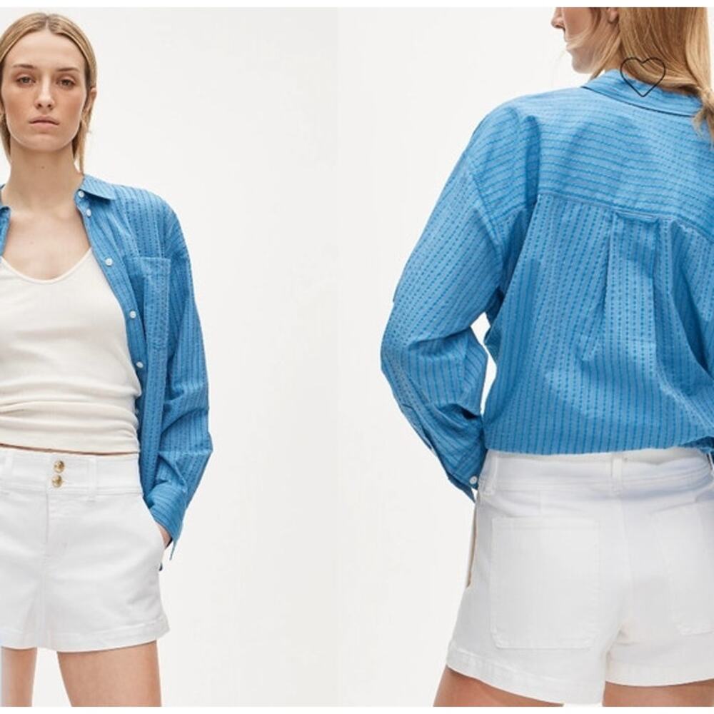 NWT J. Crew Stacked-Button Denim Short In White 30 - Picture 2 of 12